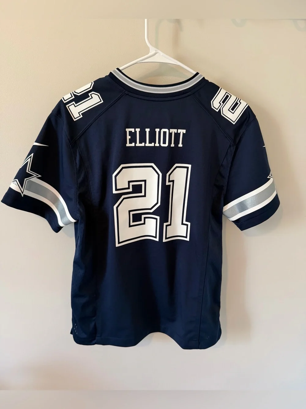 Dallas Cowboys Elliott #21 Nike On Field Jersey Youth Size Large 14/16 Navy Blue
